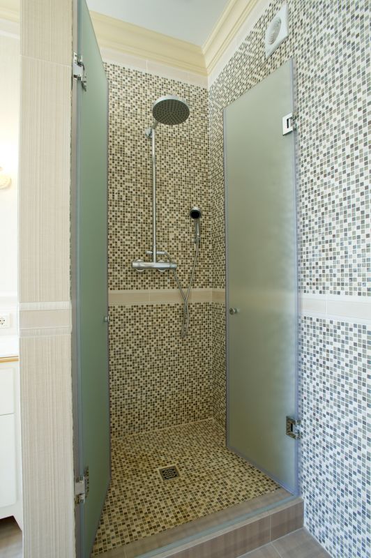 Elegant Shower with Textured Tiles